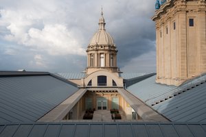 A photo of the roof of the Museu Nacional d’Art de Catalunya