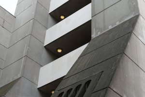 A detail of one of the Brunswick Centre’s stairwells from the side.