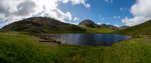 A small tarn on the approach to Scafell Pike.