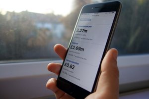 Photo of a service dashboard being used on a smartphone.